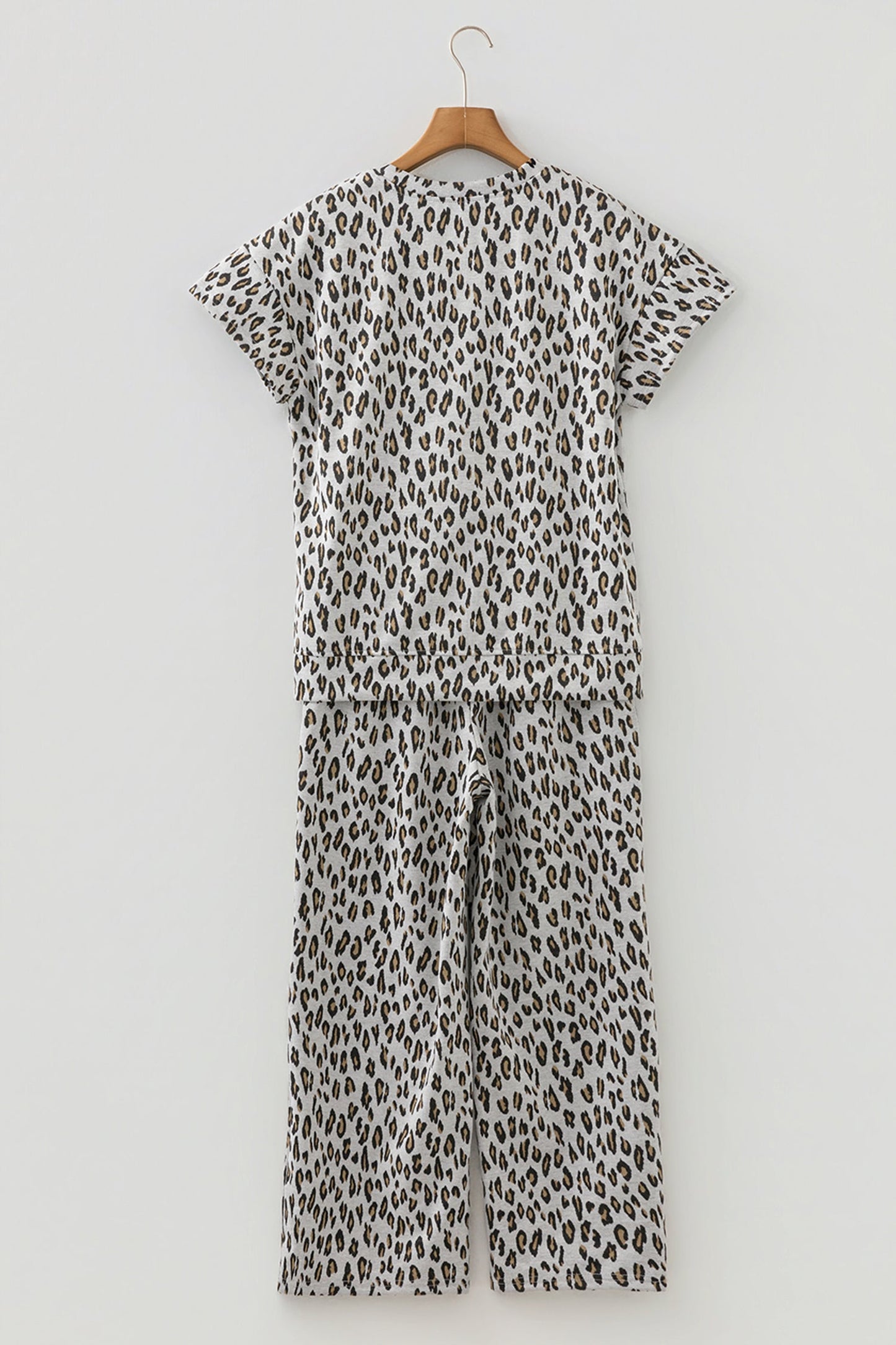 Leopard Short Sleeve Tee & Pants Set