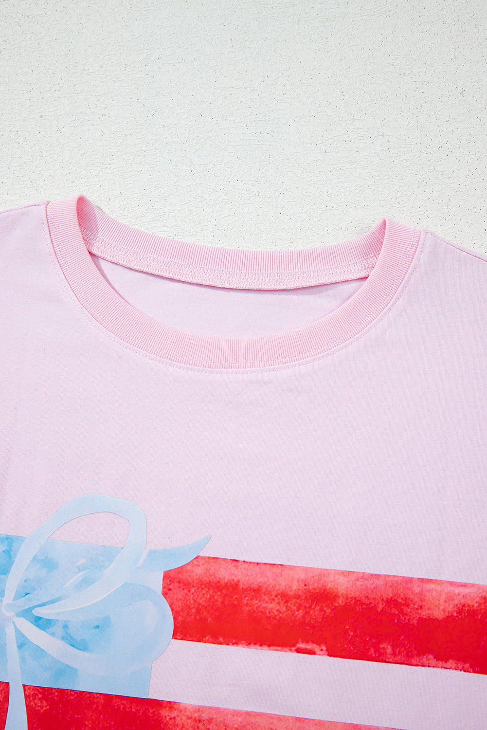 Flag Bow Graphic Crewneck Tee