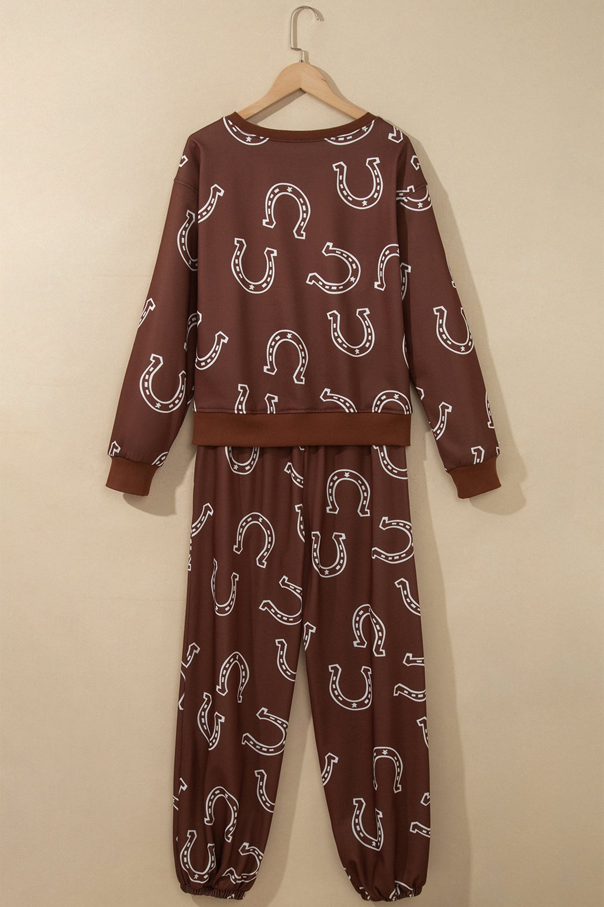 Western Horseshoe Sweatshirt & Drawstring Pant Set