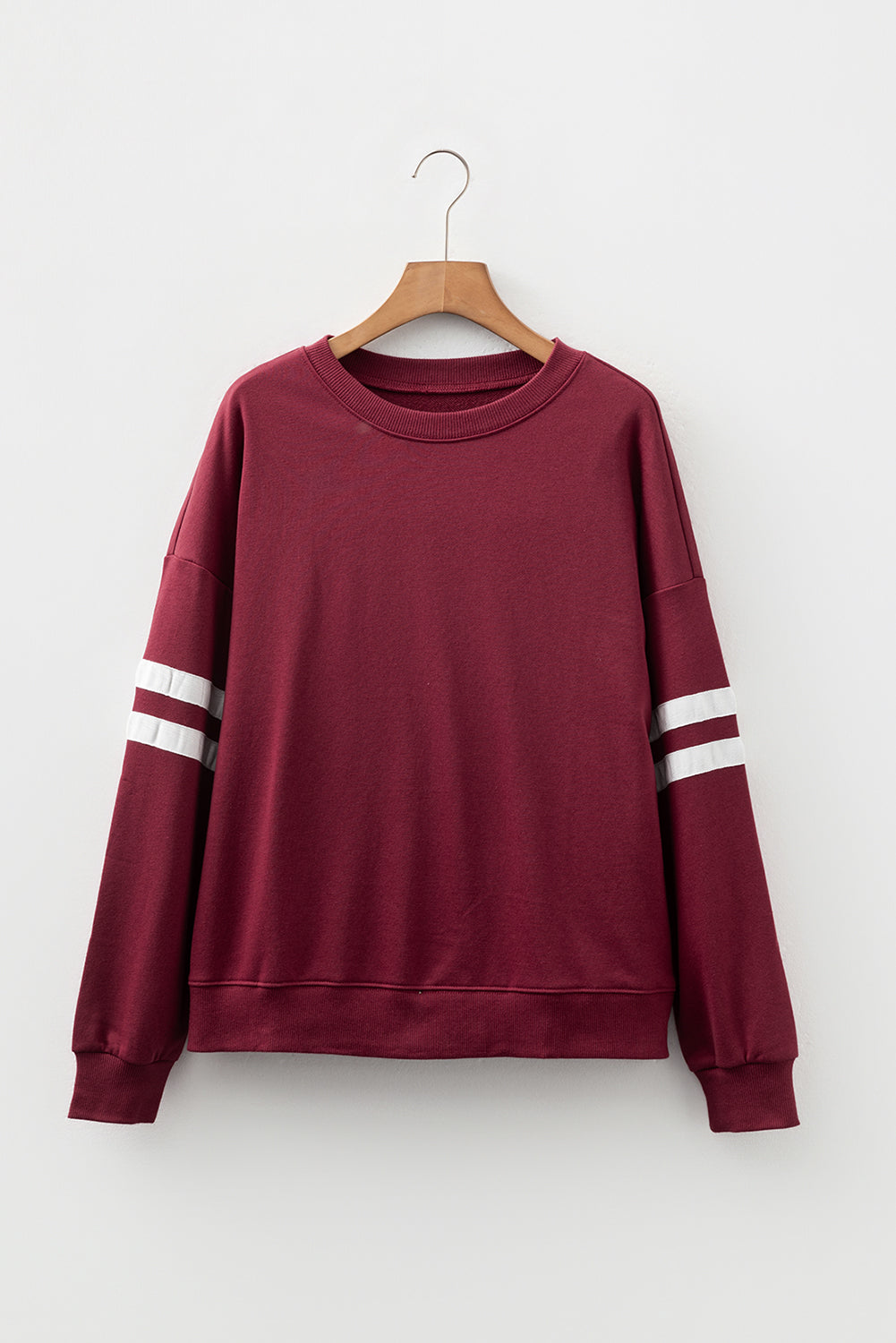 Varsity Stripe Drop Shoulder Sweatshirt