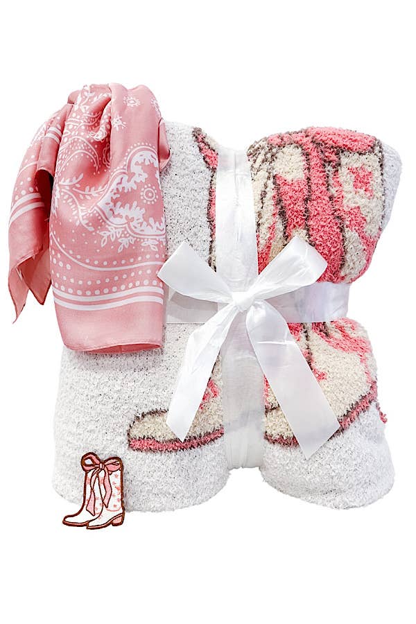 Pink Boot Luxury Blanket Bundle