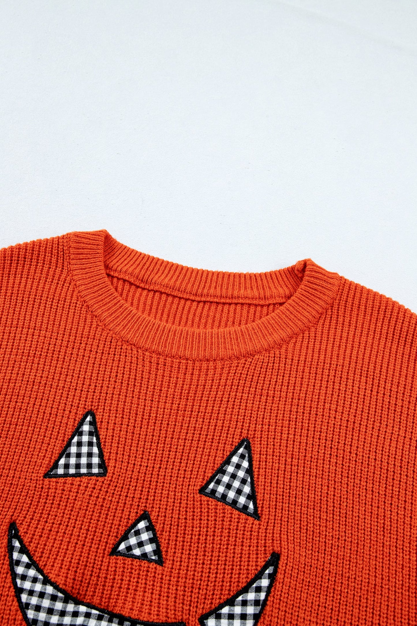 Halloween Drop Shoulder Long Sleeve Round Neck Sweater