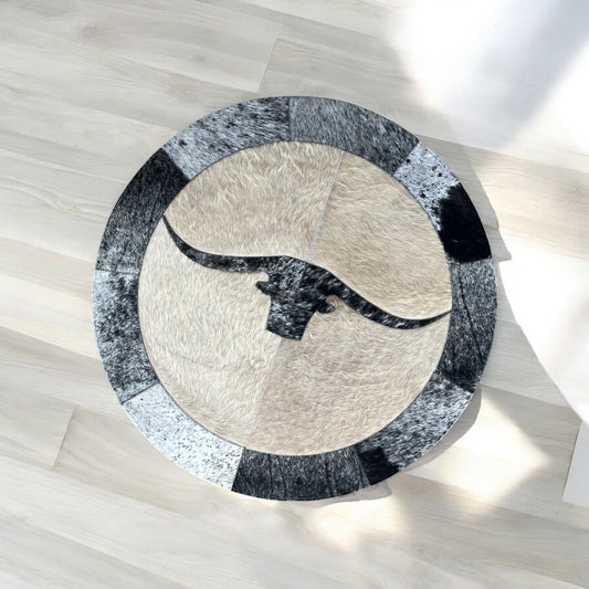 Longhorn cowhide rug