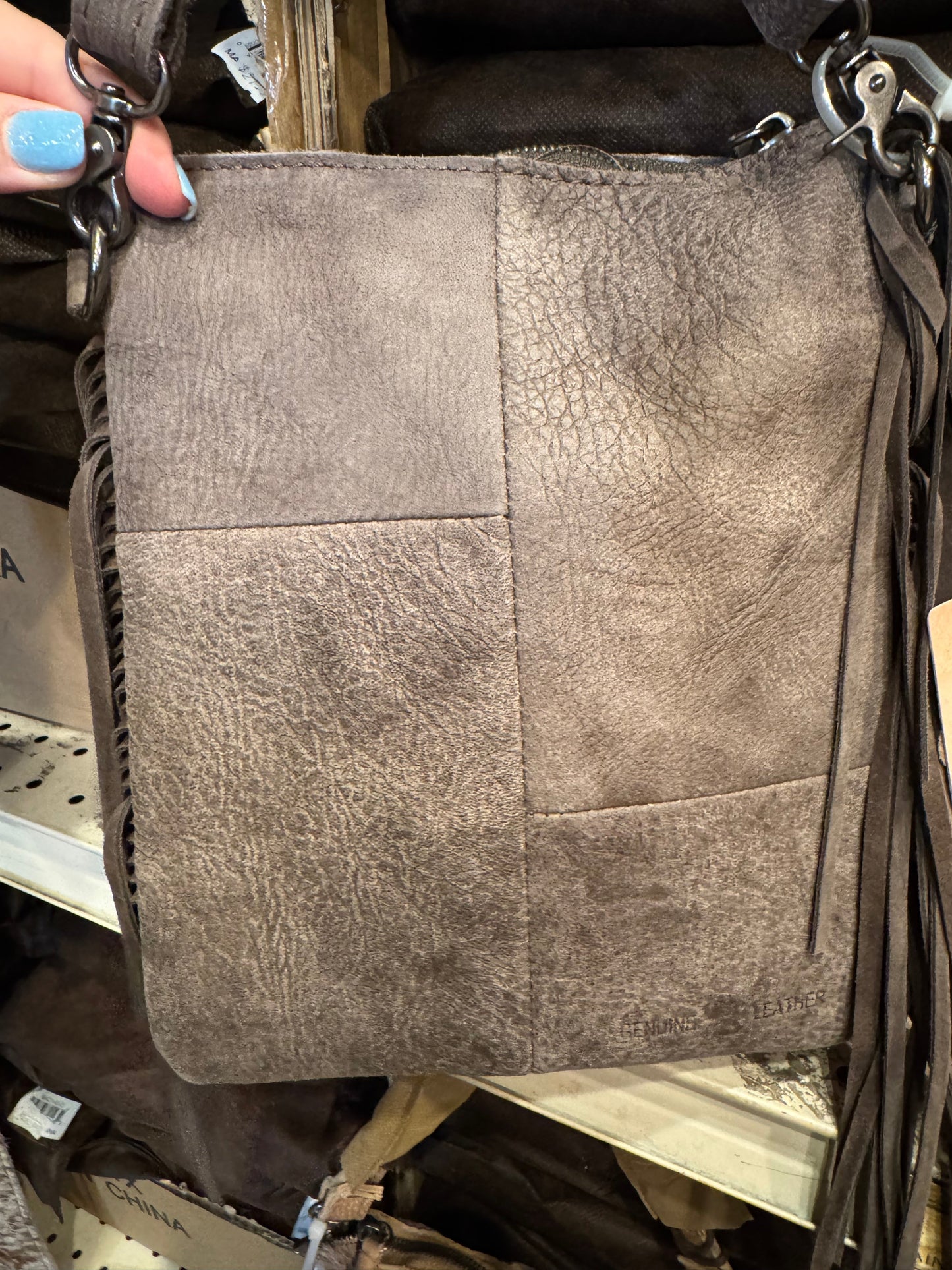 BA2150 Aztec Fringe Crossbody Purse