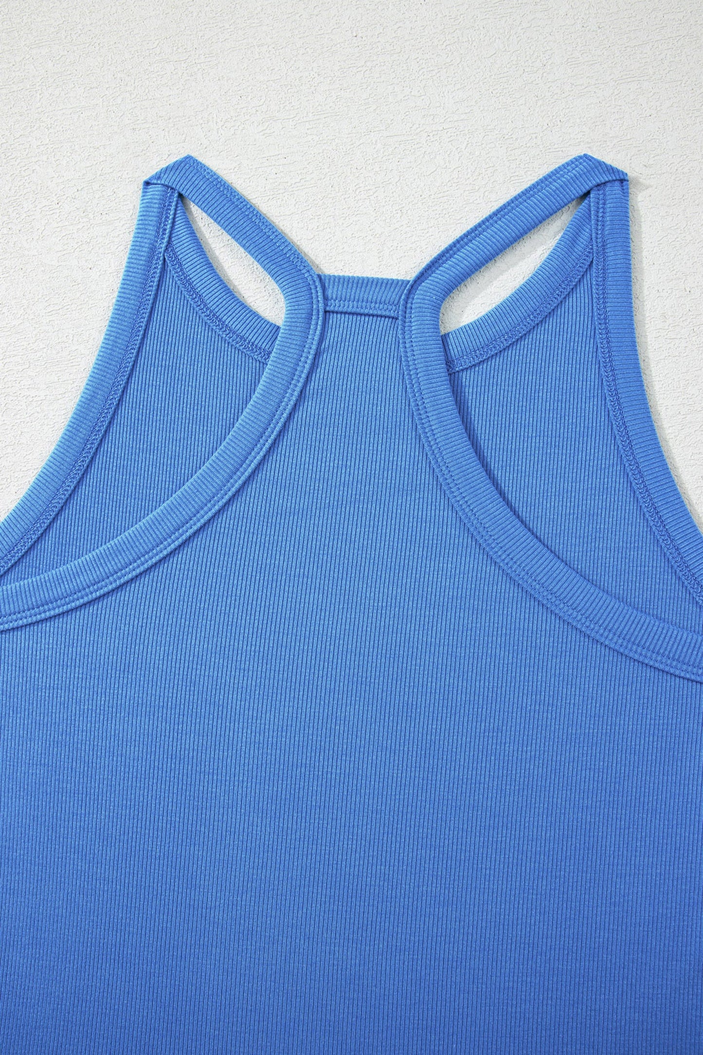 Solid Ribbed Tank Top & Sweatpants Set