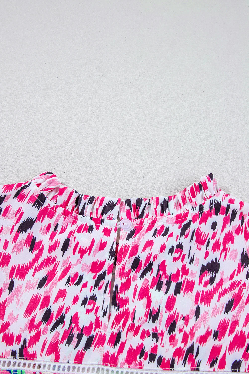 Floral Mix Ruffle Cap Sleeve Blouse