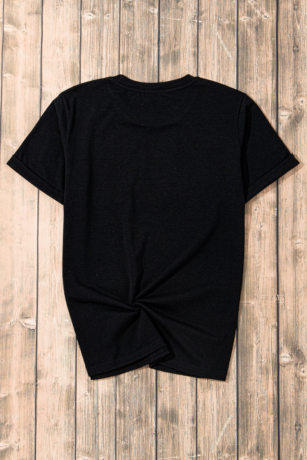 Solid Short Sleeve Crew Neck Tee