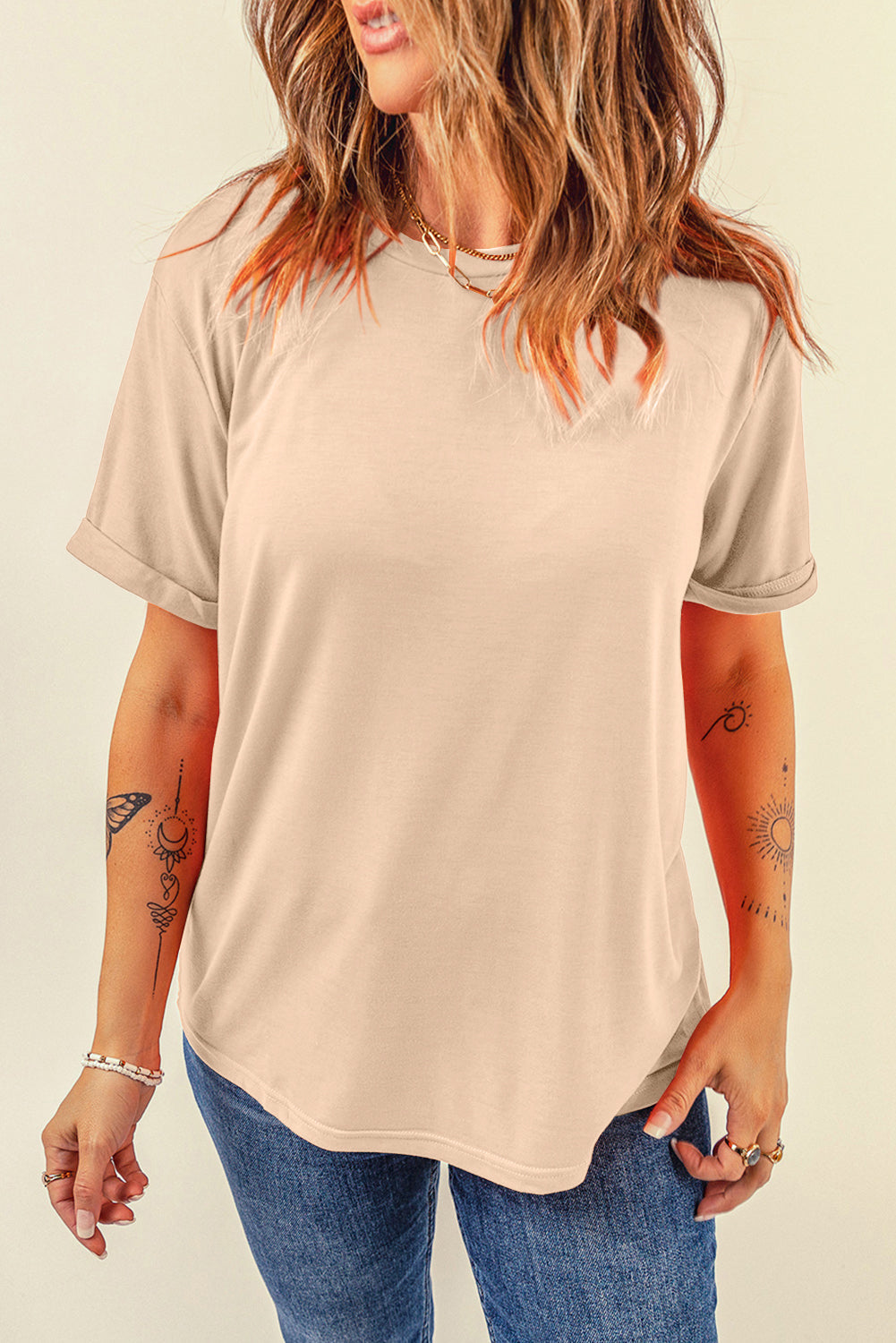 Plain Crew Neck Tee