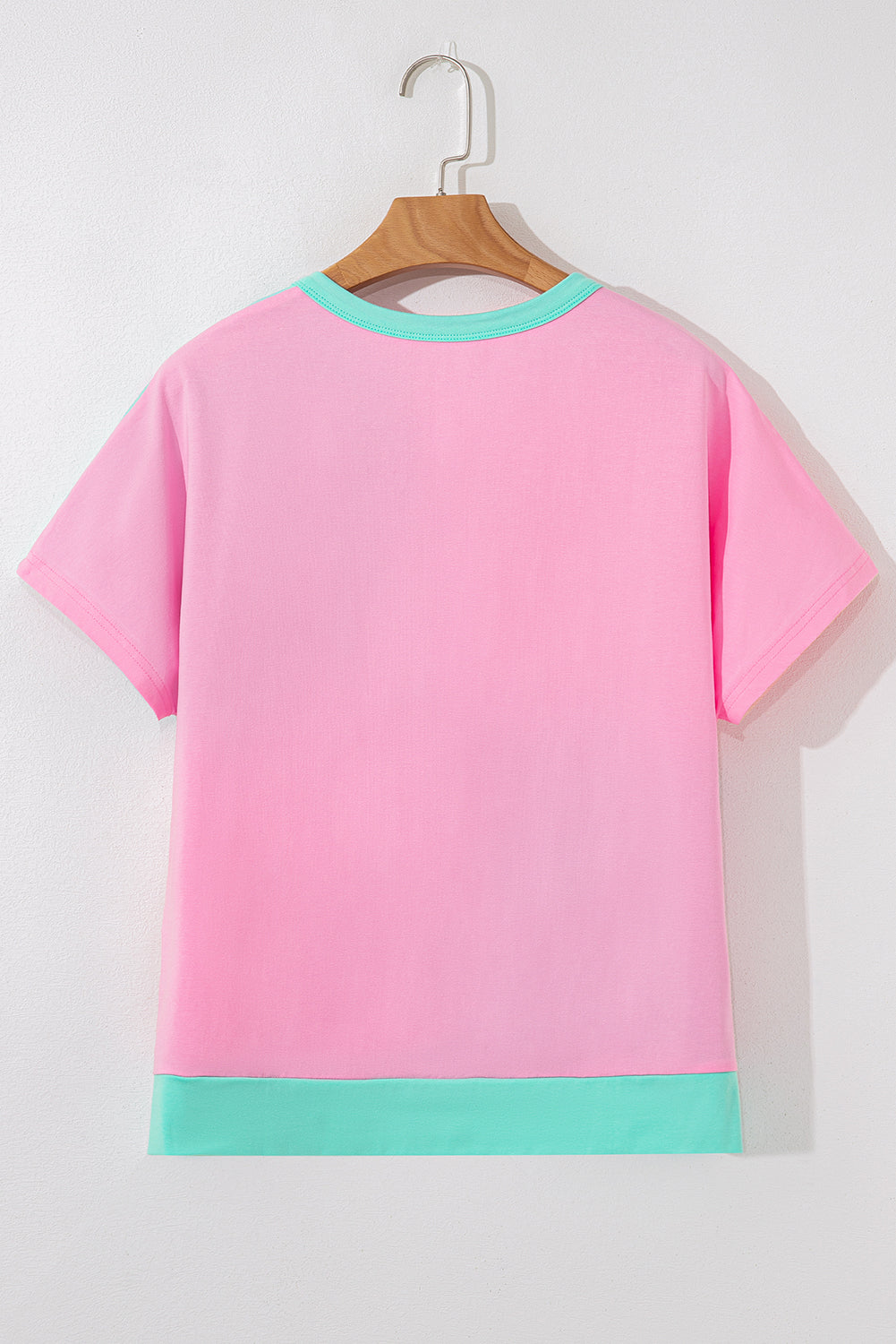 Two Tone Half Button Collared T-Shirt