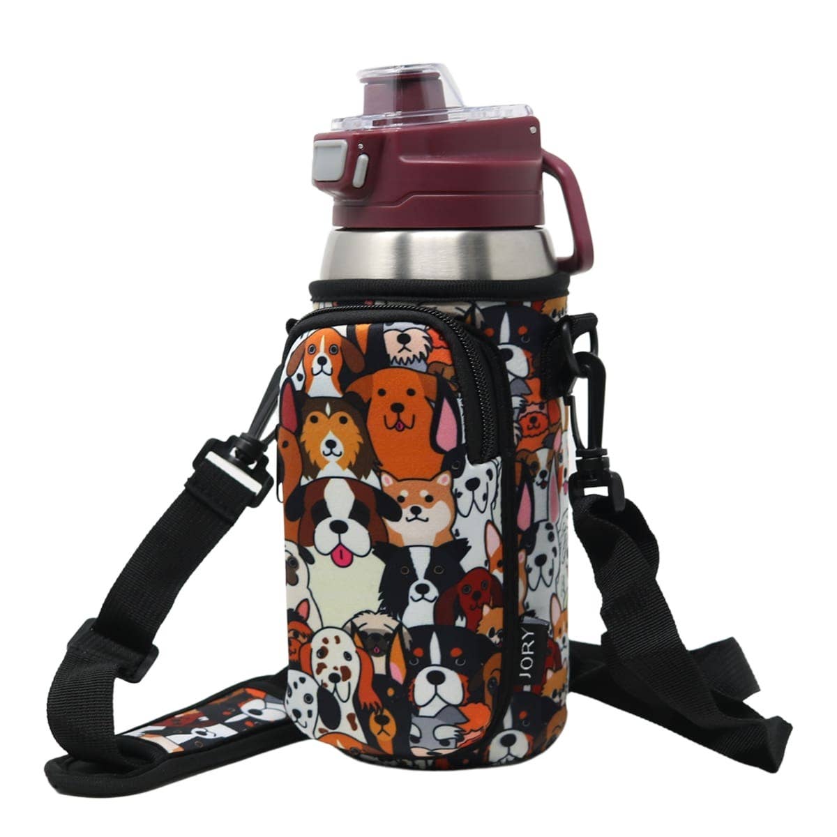 Tumbler Case On-the-Go Neoprene Cross Body Bag | Dog Lover