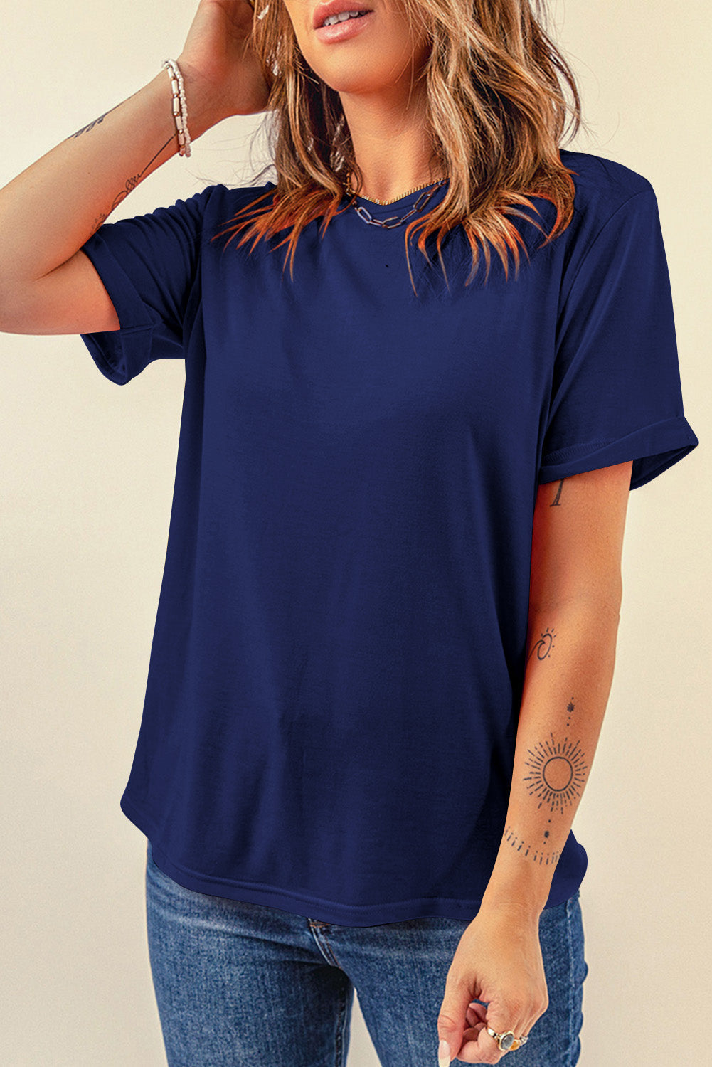 Plain Crew Neck Tee