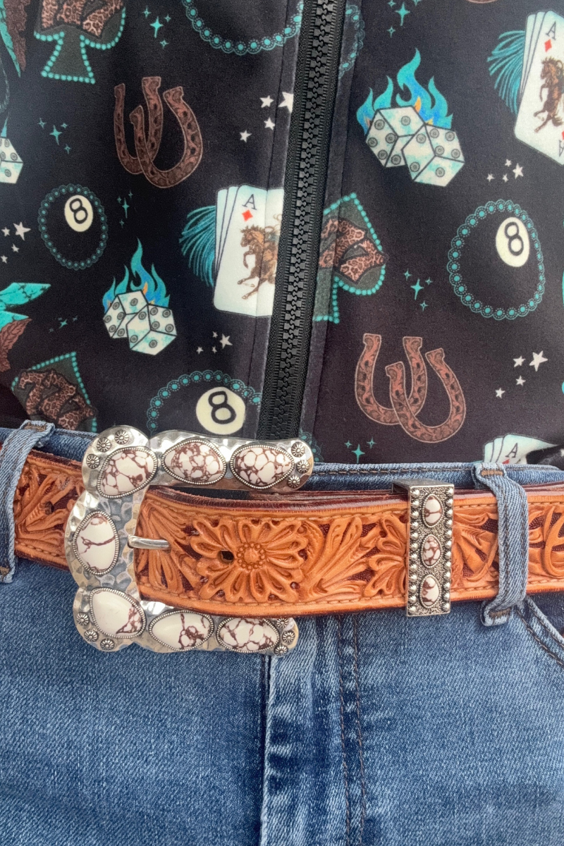 Buckle Up Belt Buckle White
