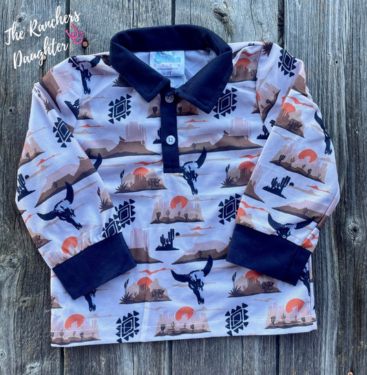 Shea Baby Desert Sky Longsleeve Polo Shirt
