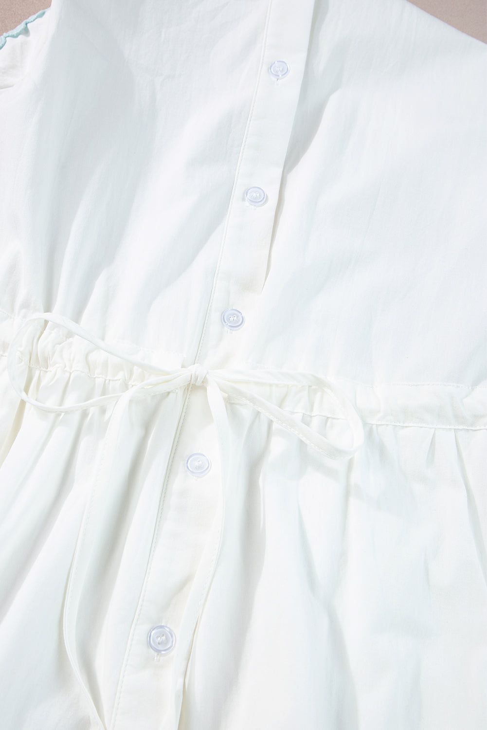 Colorblock Rickrack Trim Drawstring Waist Dress