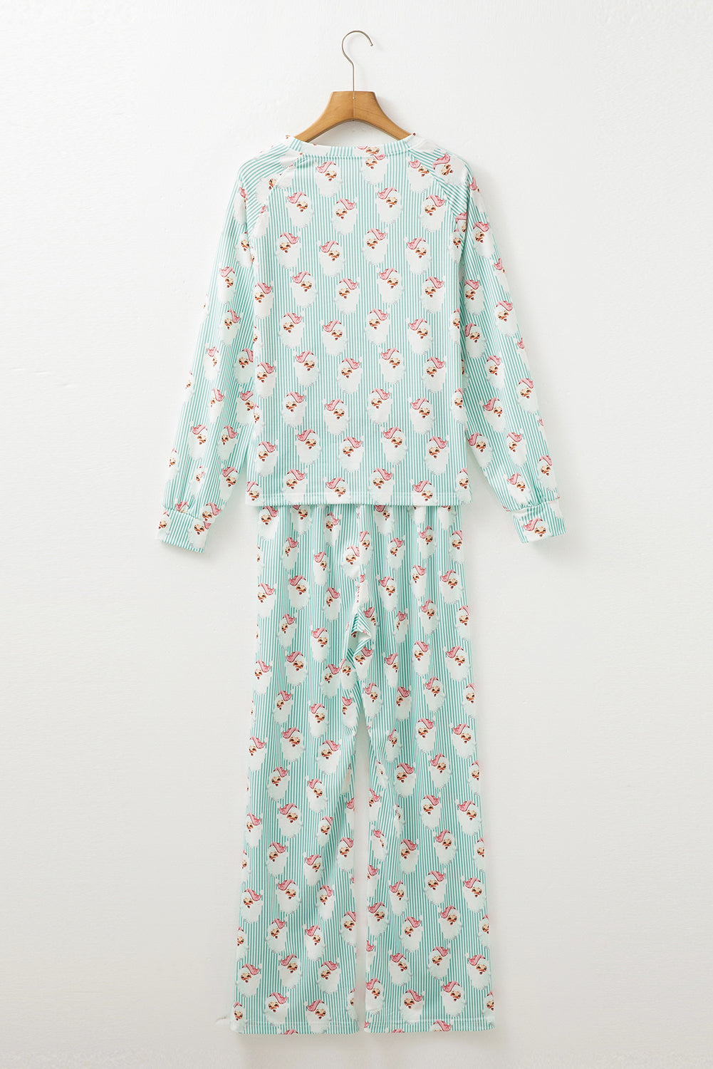 Christmas Santa Claus Stripe Top and Pants Lounge Set