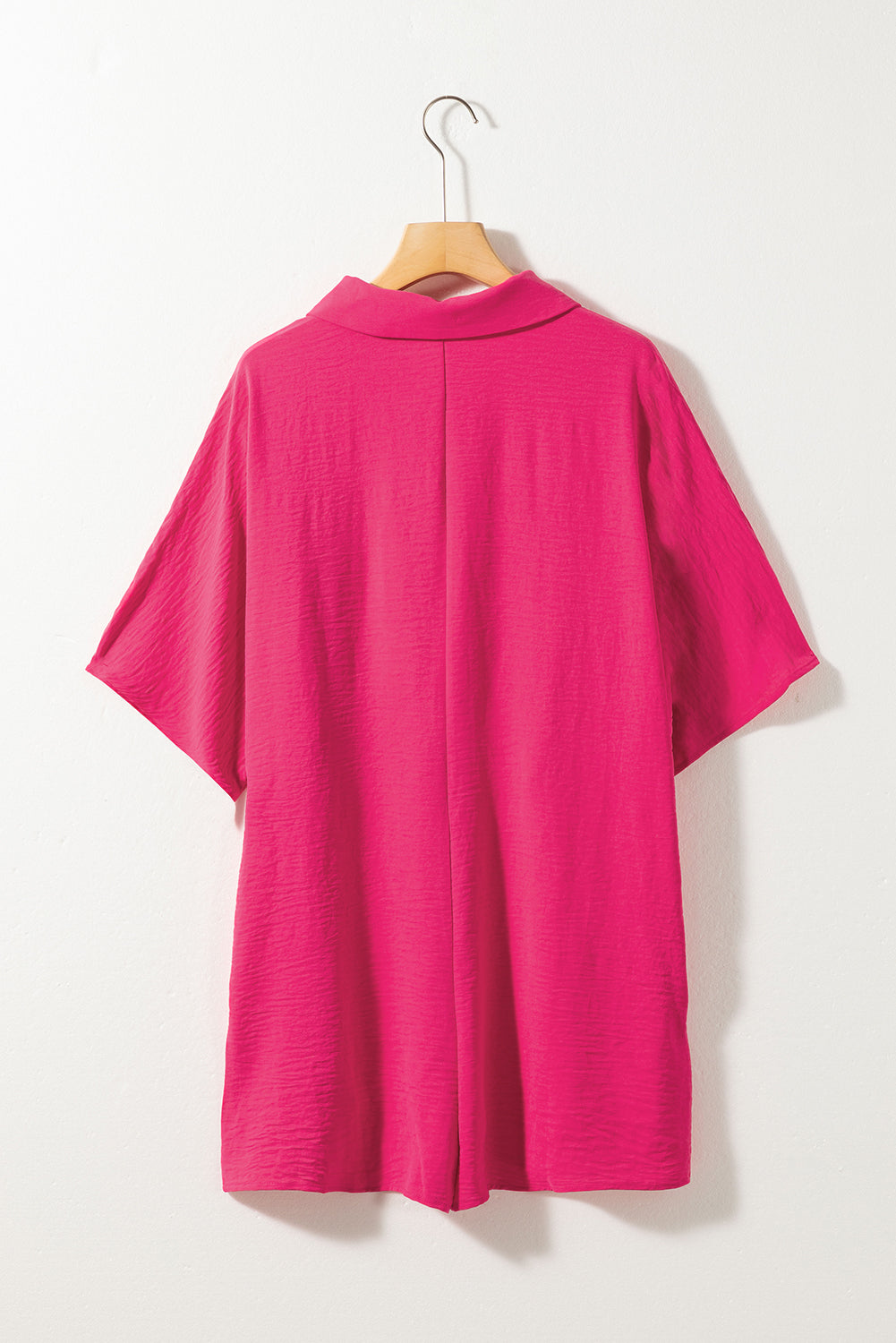 Half Button Collar Loose Romper