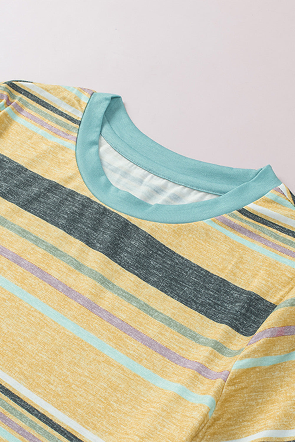 Stripe Short Sleeve Crew Neck T-Shirt