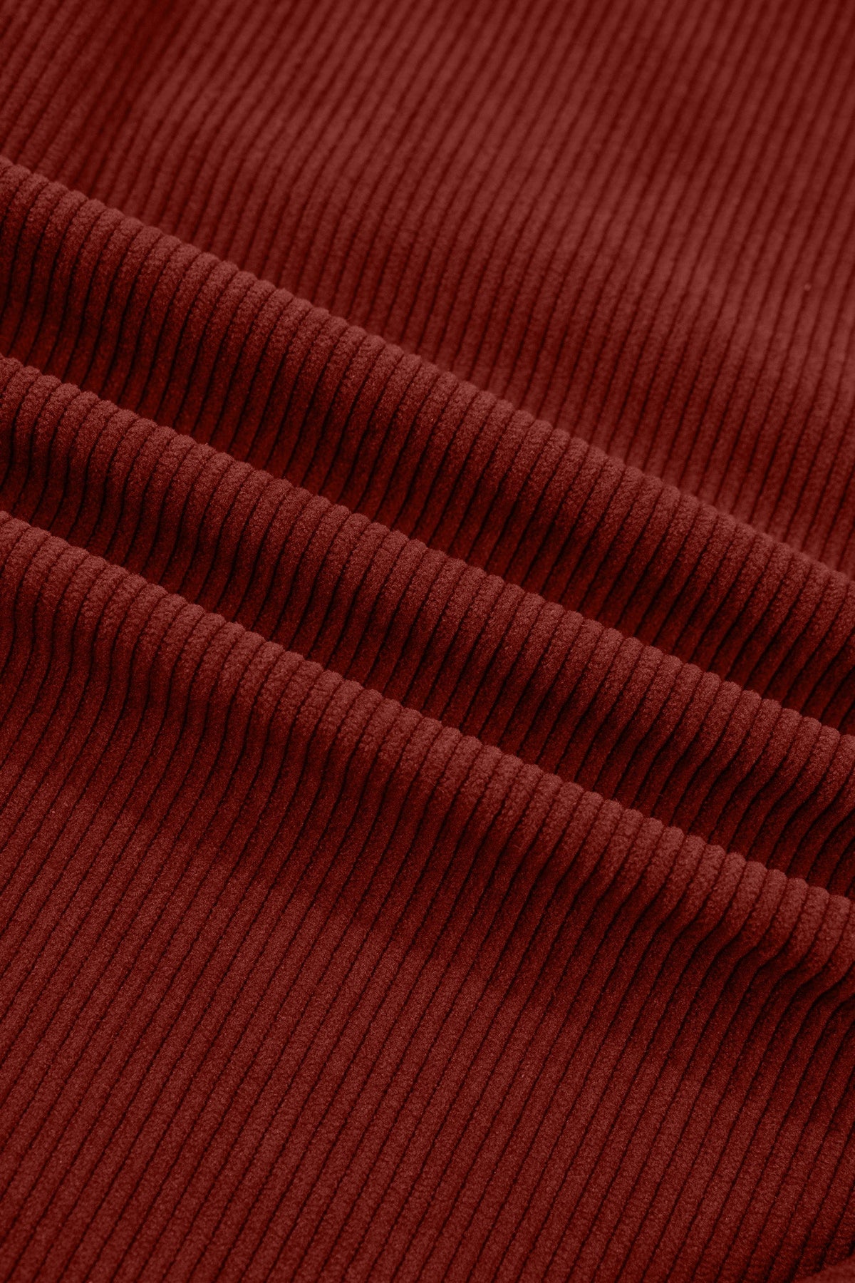 Solid Corduroy Long Sleeve Buttoned Shirt