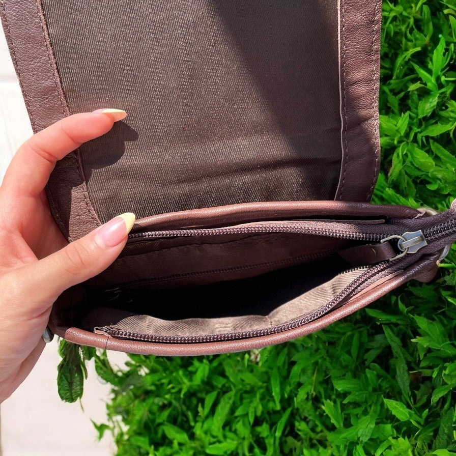 Mama tooled fringe crossbody bag