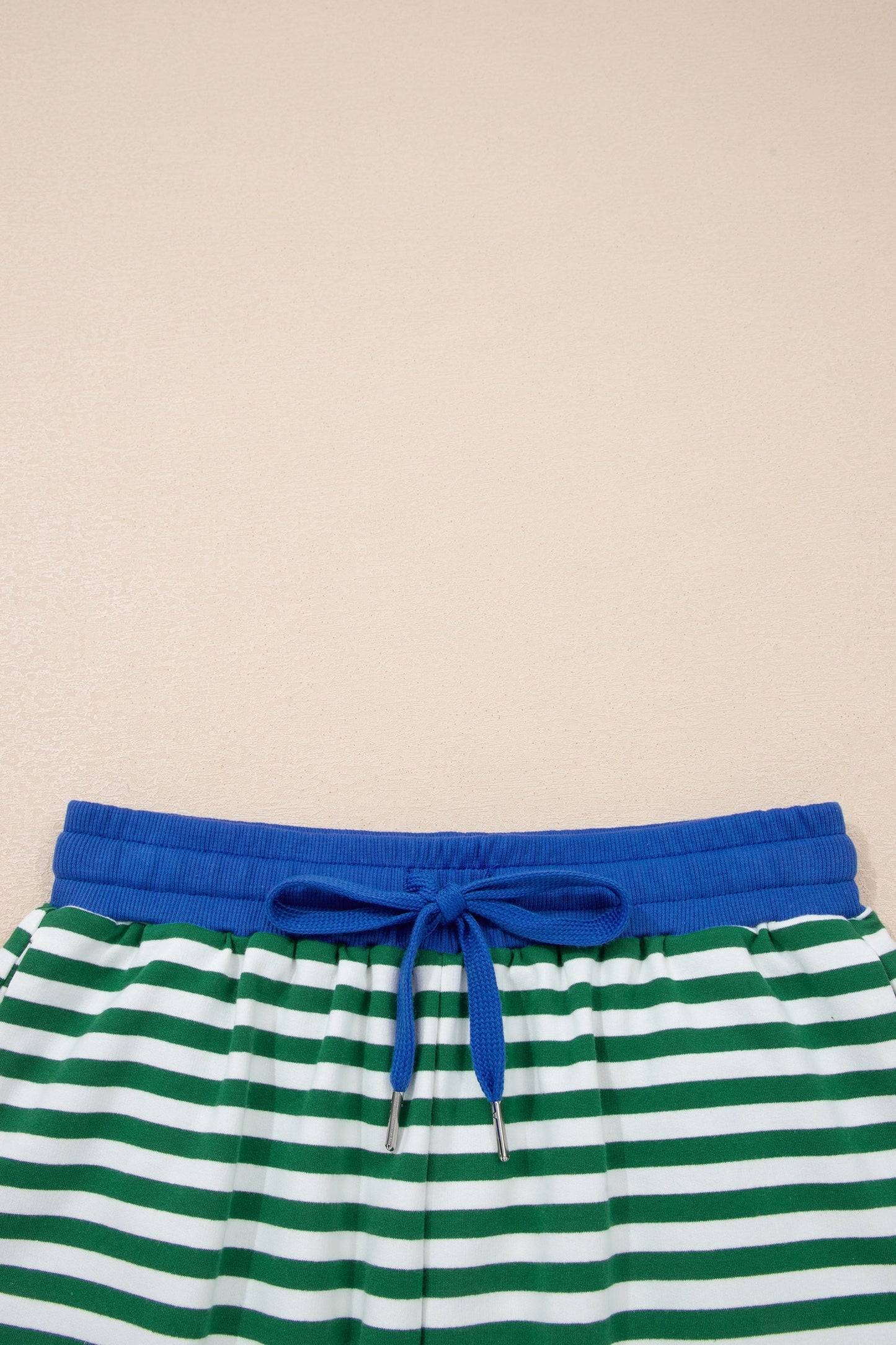 Stripe Terry Knit Top & Shorts Set