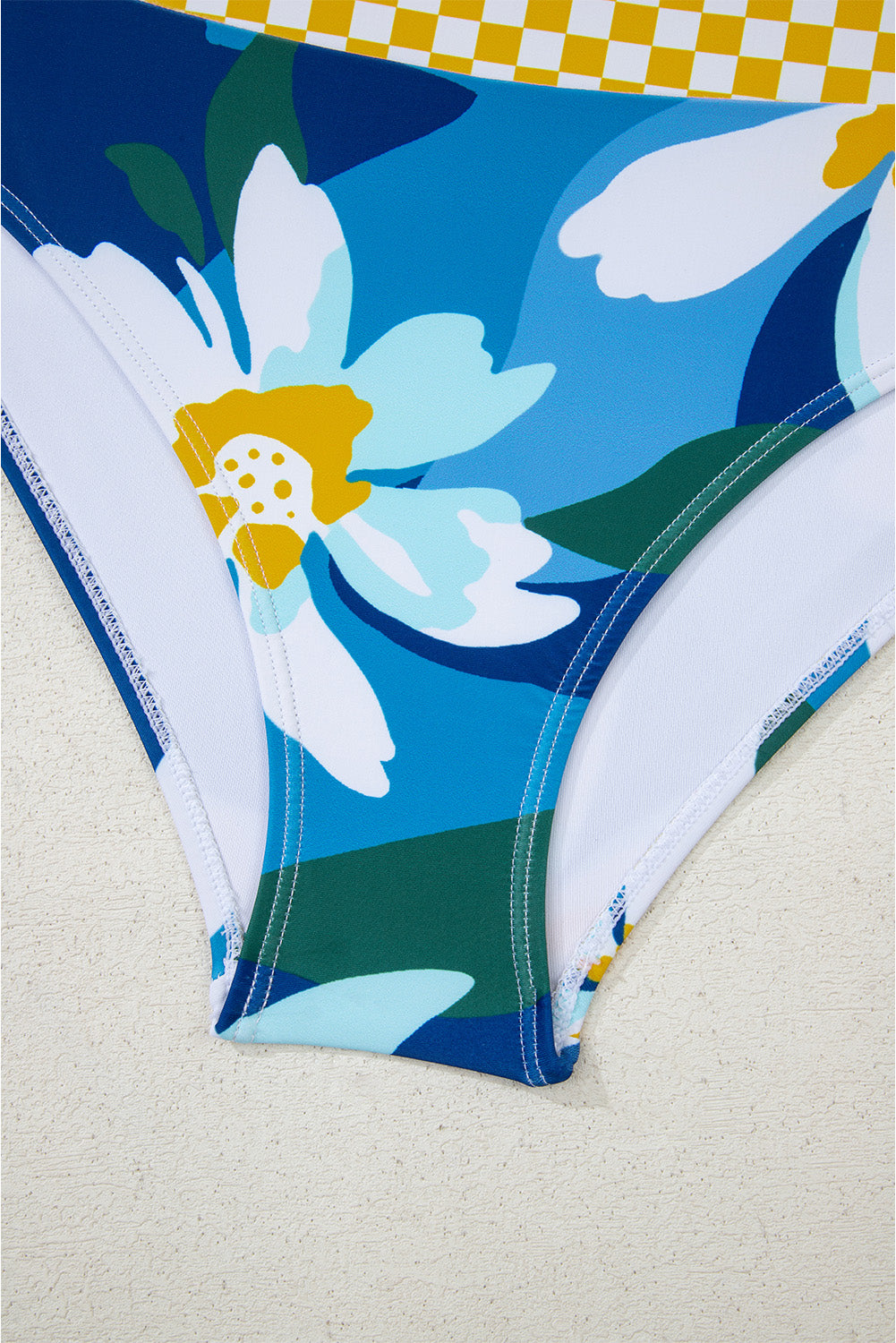 Floral Racerback Cutout High Waist 2pcs Bikini