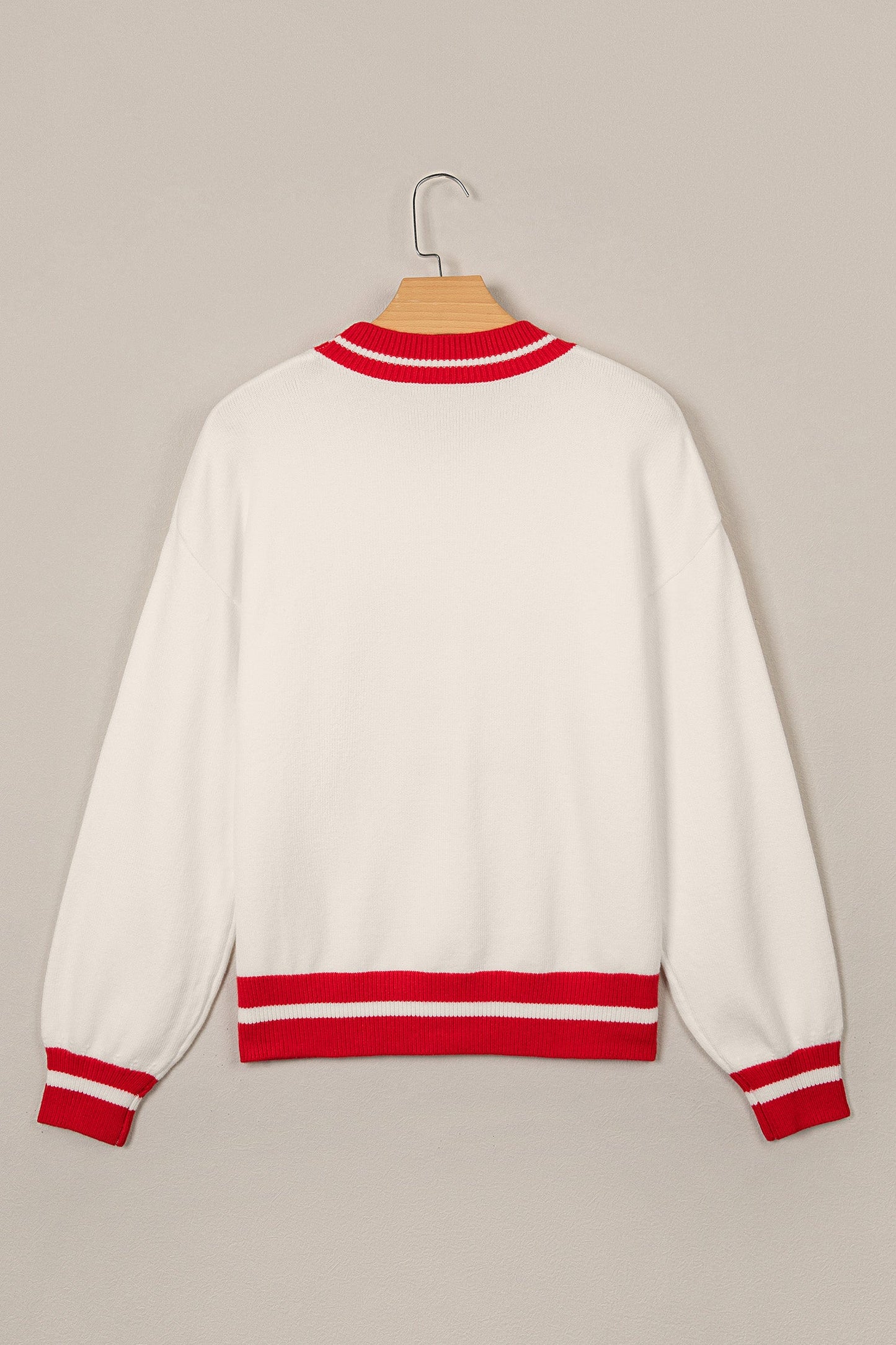 Christmas Tree Gingham Patch Embroidered Sweater