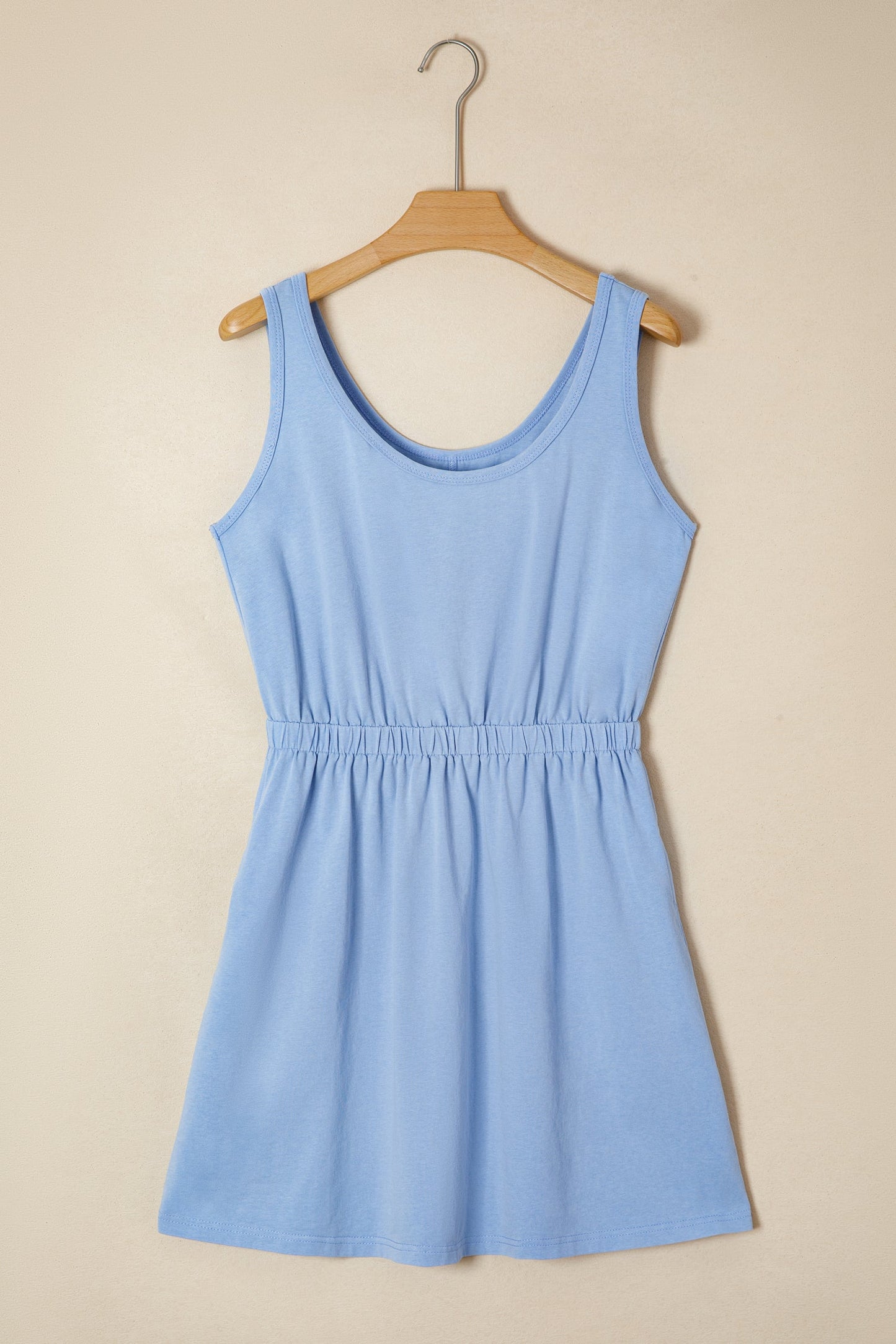 Mineral Wash Elastic Waist Tank Dress w/ Pockets