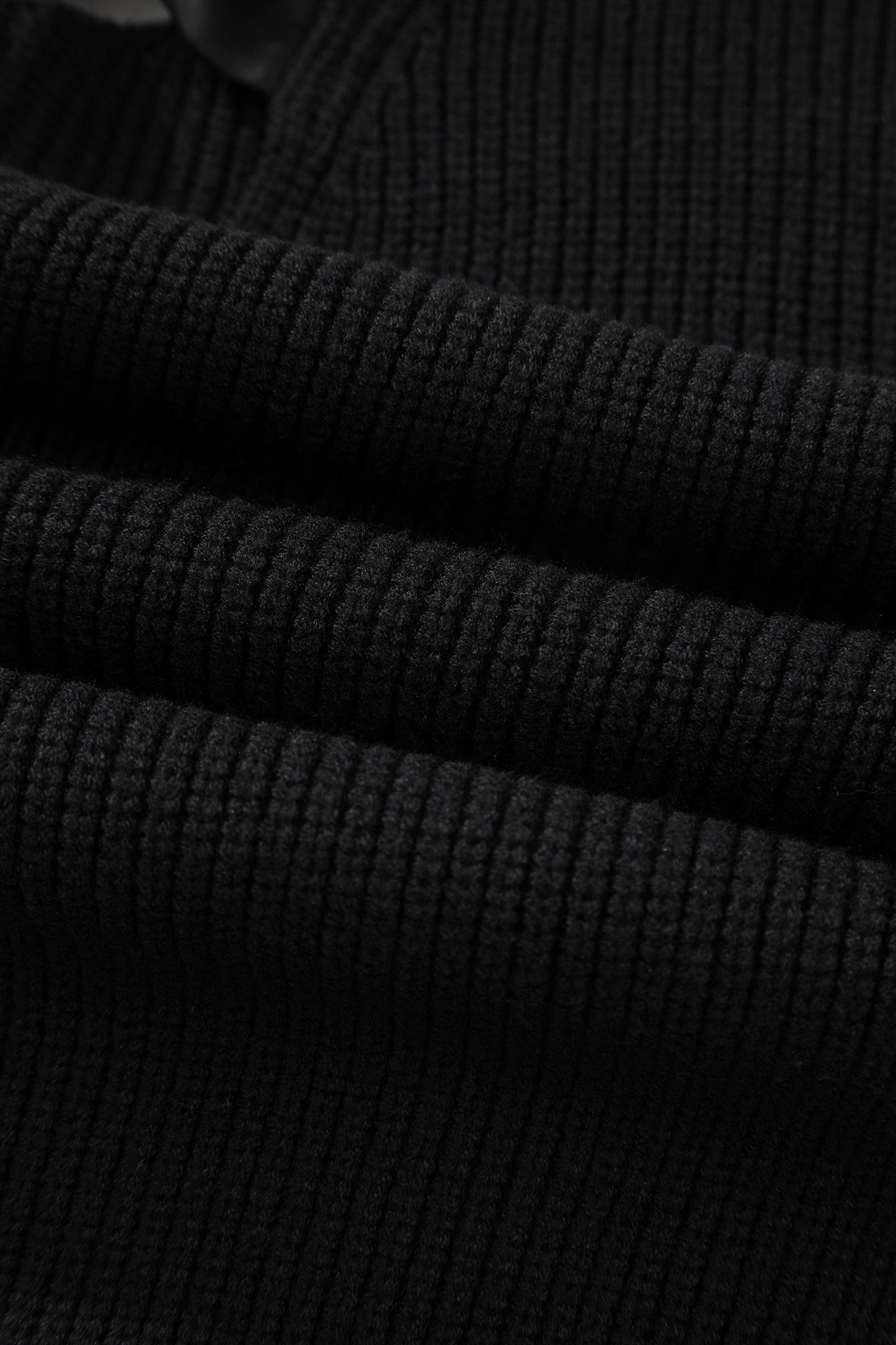 Ribbon Knot Backless Drop Shoulder Ribbed Sweater