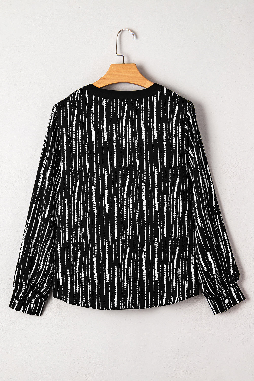 Abstract V-Neck Blouse