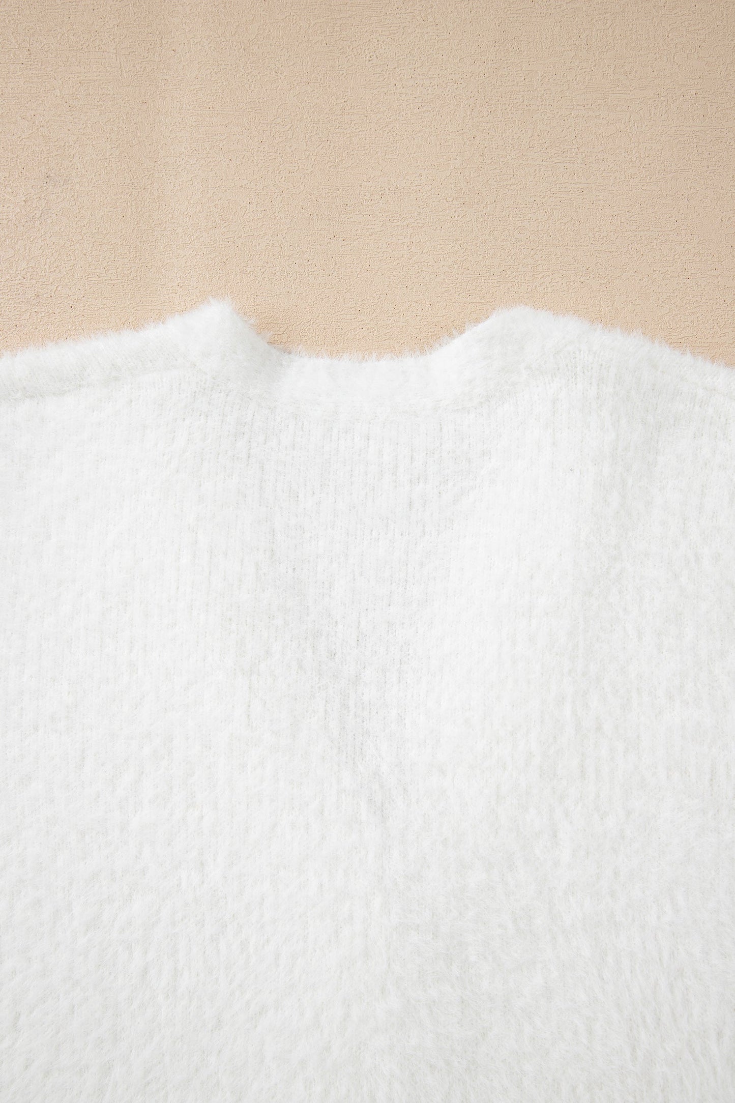 Solid Fuzzy Button-Front Cardigan