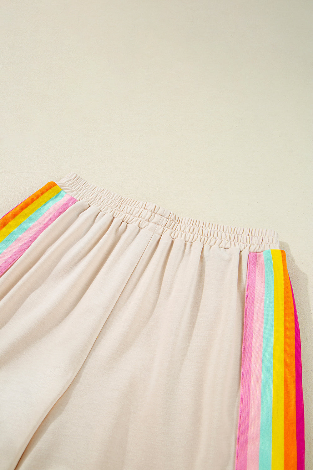 Stripe Athleisure Top and Shorts Set