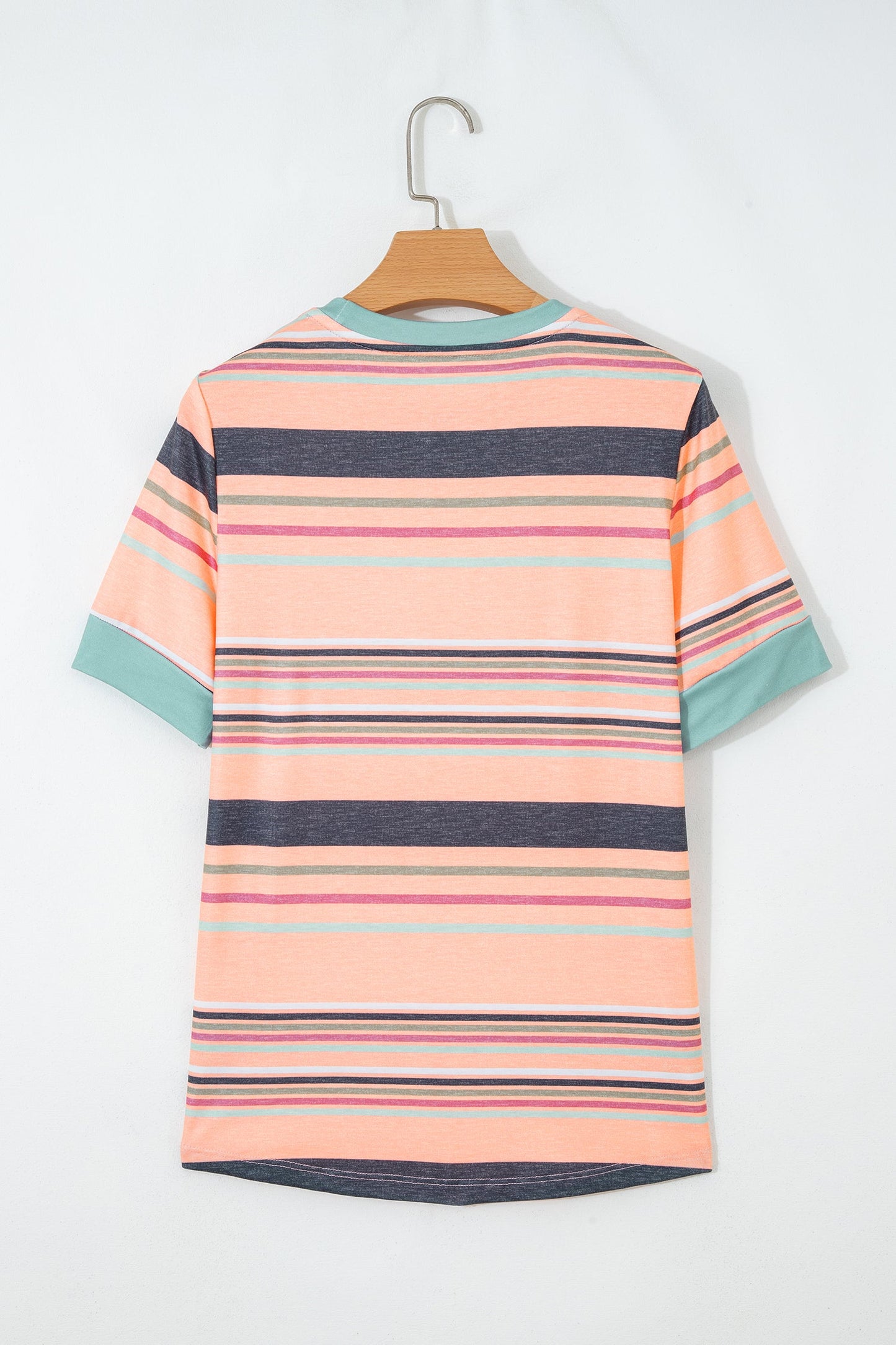 Stripe Short Sleeve Crew Neck T-Shirt