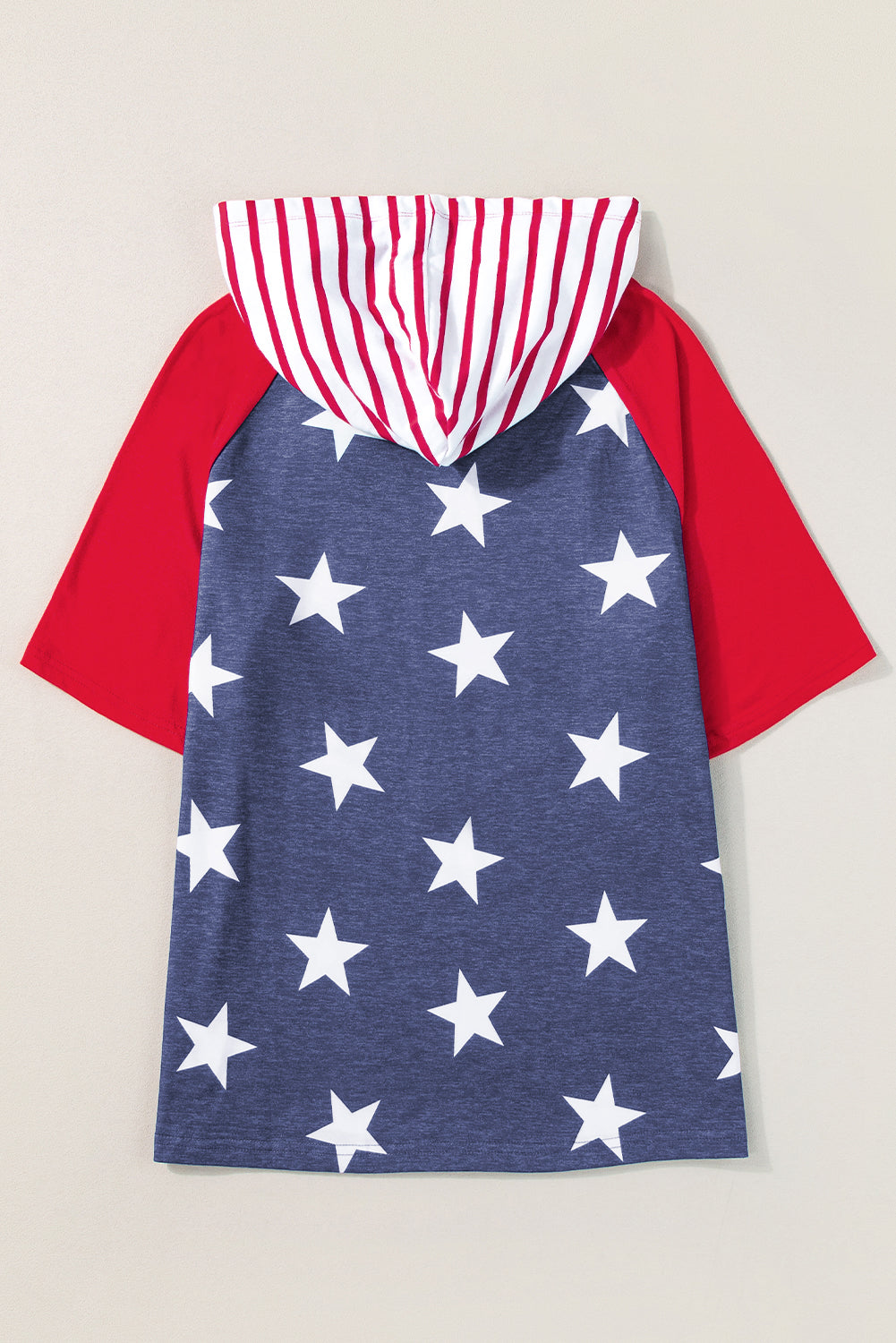 Stars and Stripes Drawstring Hooded T-Shirt