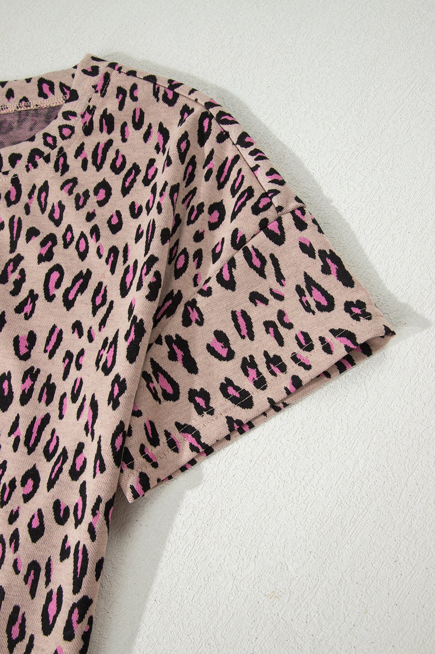 Leopard Short Sleeve Tee & Pants Set
