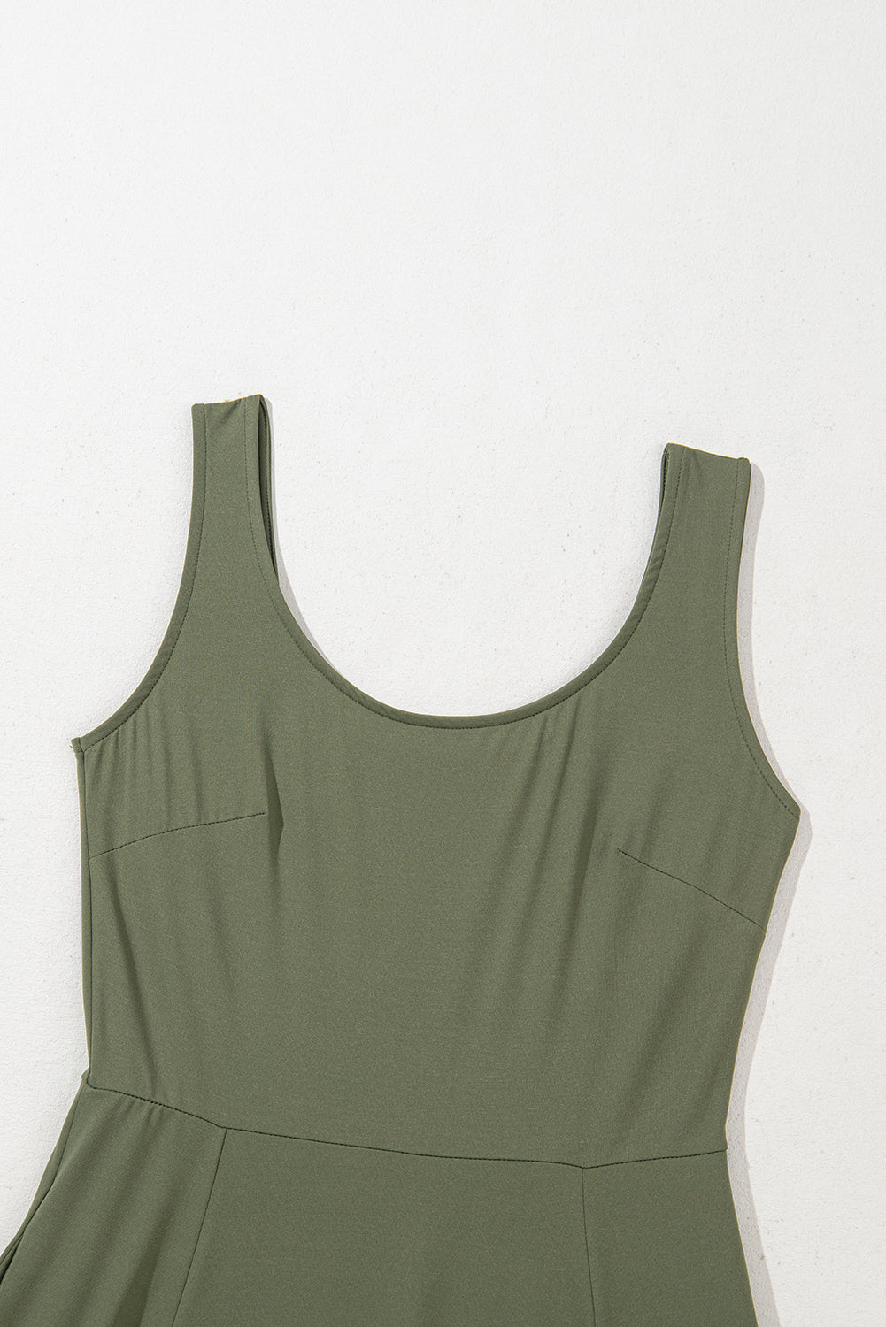 Sleeveless Flared Split Midi Dress