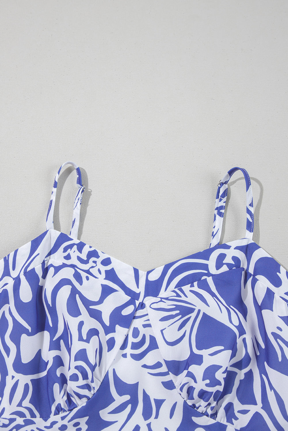Floral Spaghetti Strap High-Waist Maxi Dress