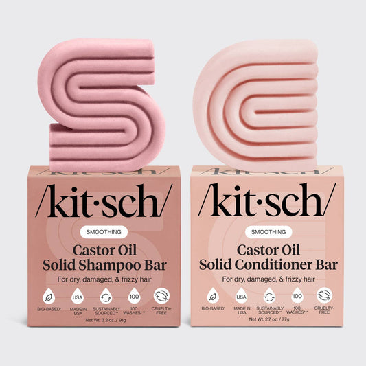 Castor Oil Nourishing Shampoo & Conditioner Bar Combo by KITSCH