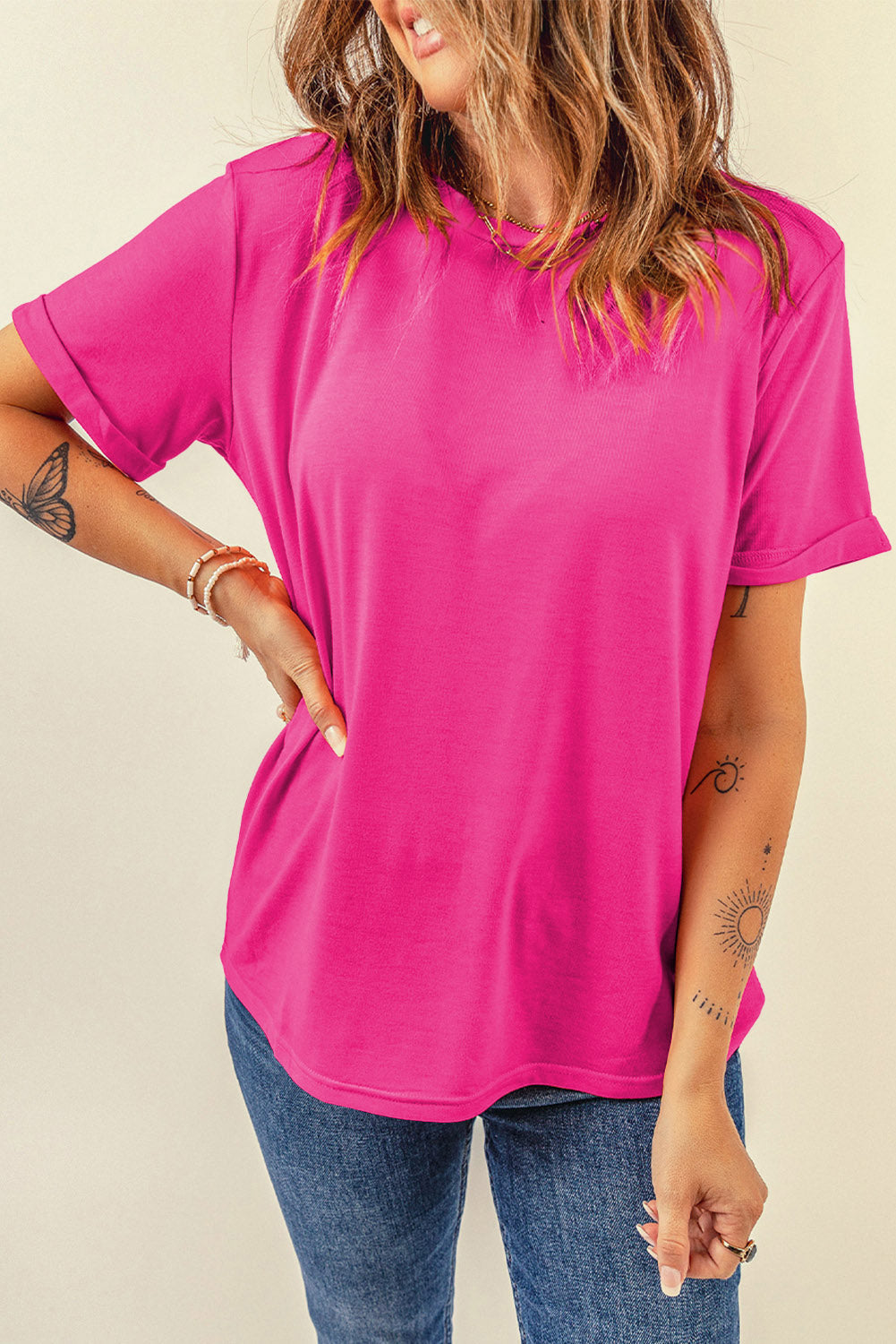 Plain Crew Neck Tee