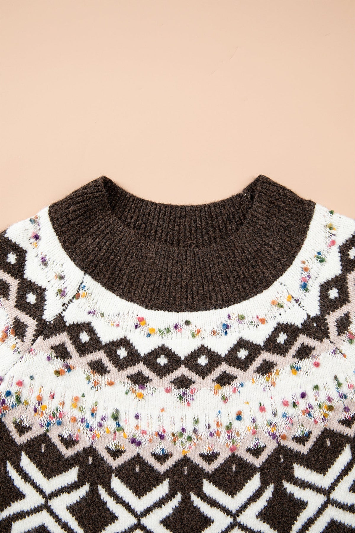 Christmas Geometric Fair Isle Raglan Sweater