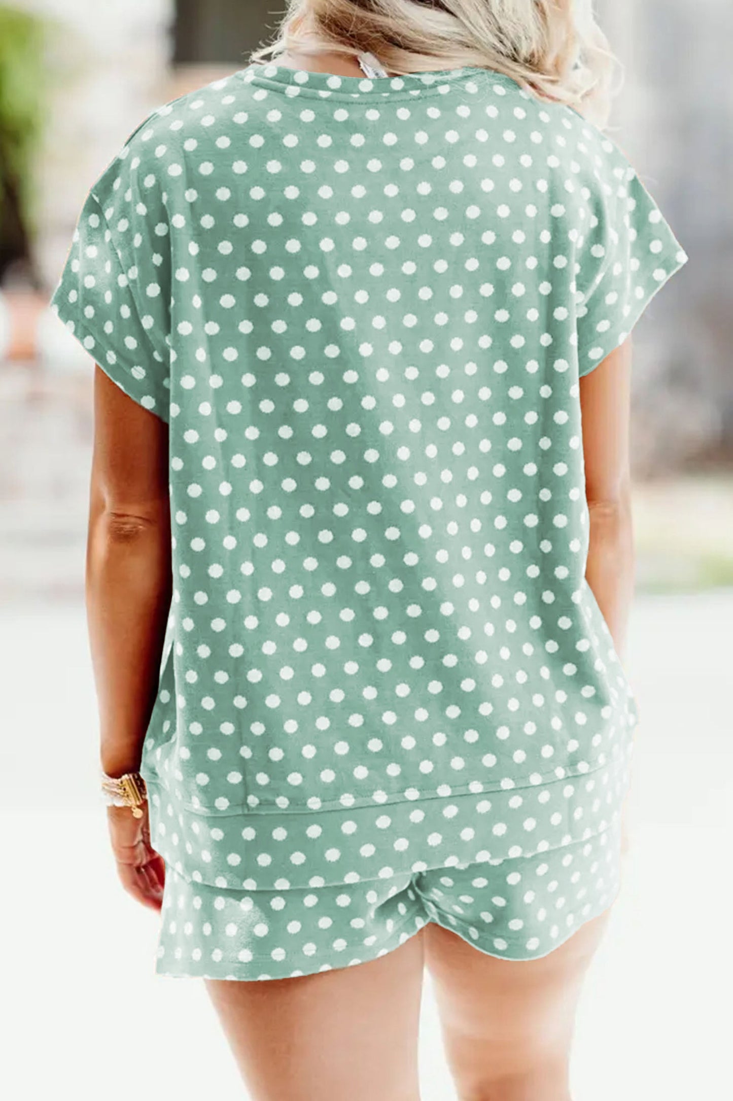 Polka Dot Short Sleeve Top & Shorts Set