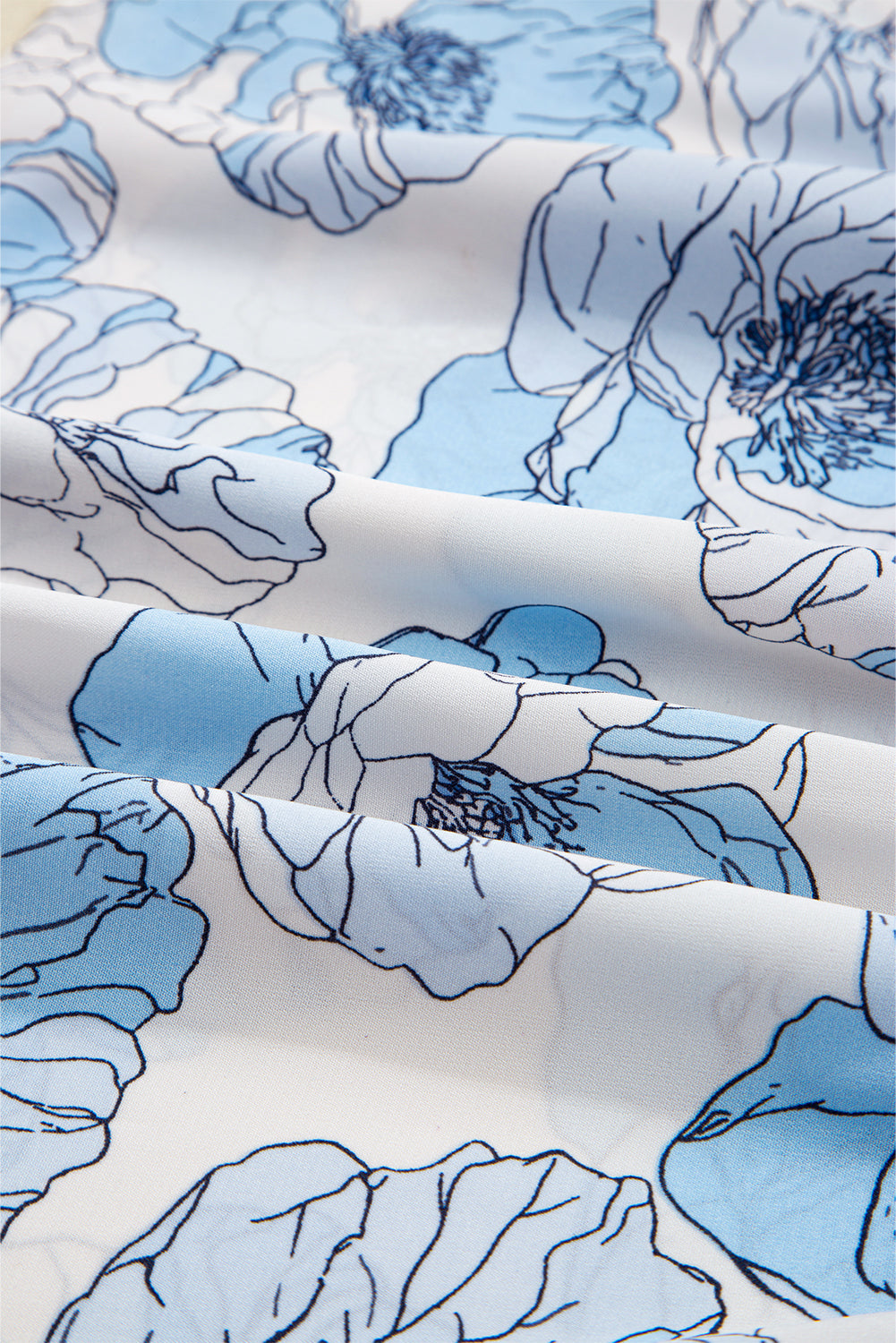 Floral Frilly Smocked Square Neck Long Sleeve Blouse