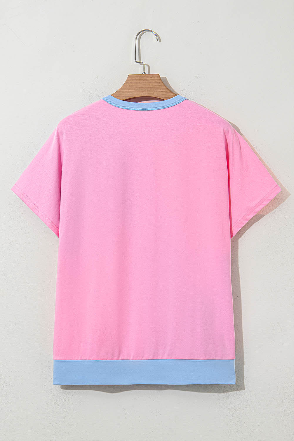 Two Tone Half Button Collared T-Shirt