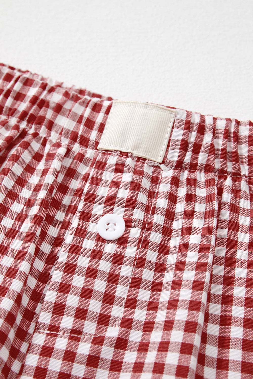 Gingham High Waist Casual Shorts