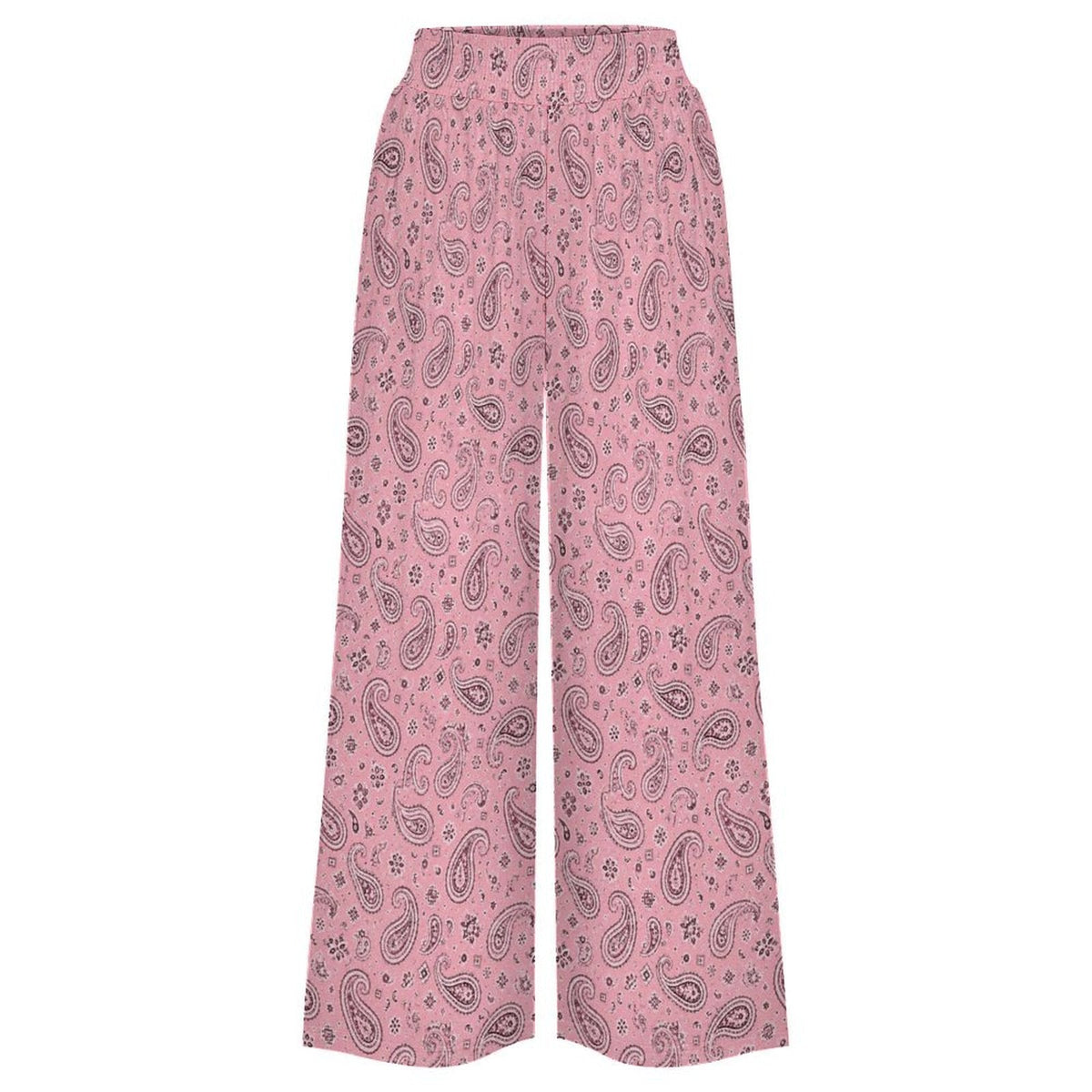 Baha Ranch Pale Pink with Gray Paisley Bandana Wide Leg Pants