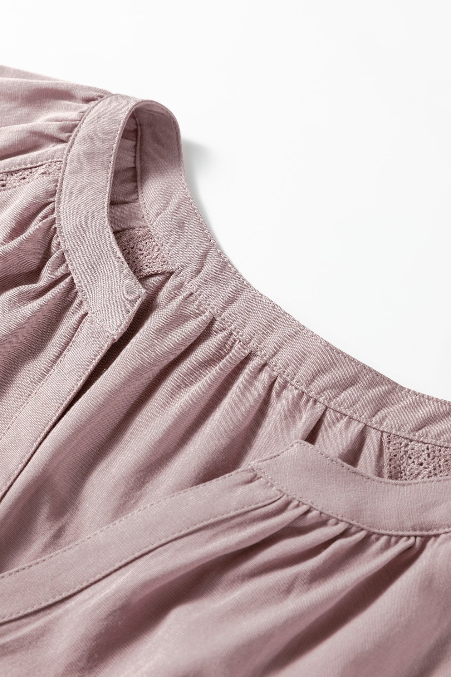 Solid Split V-Neck Ruffle Sleeve Peplum Blouse