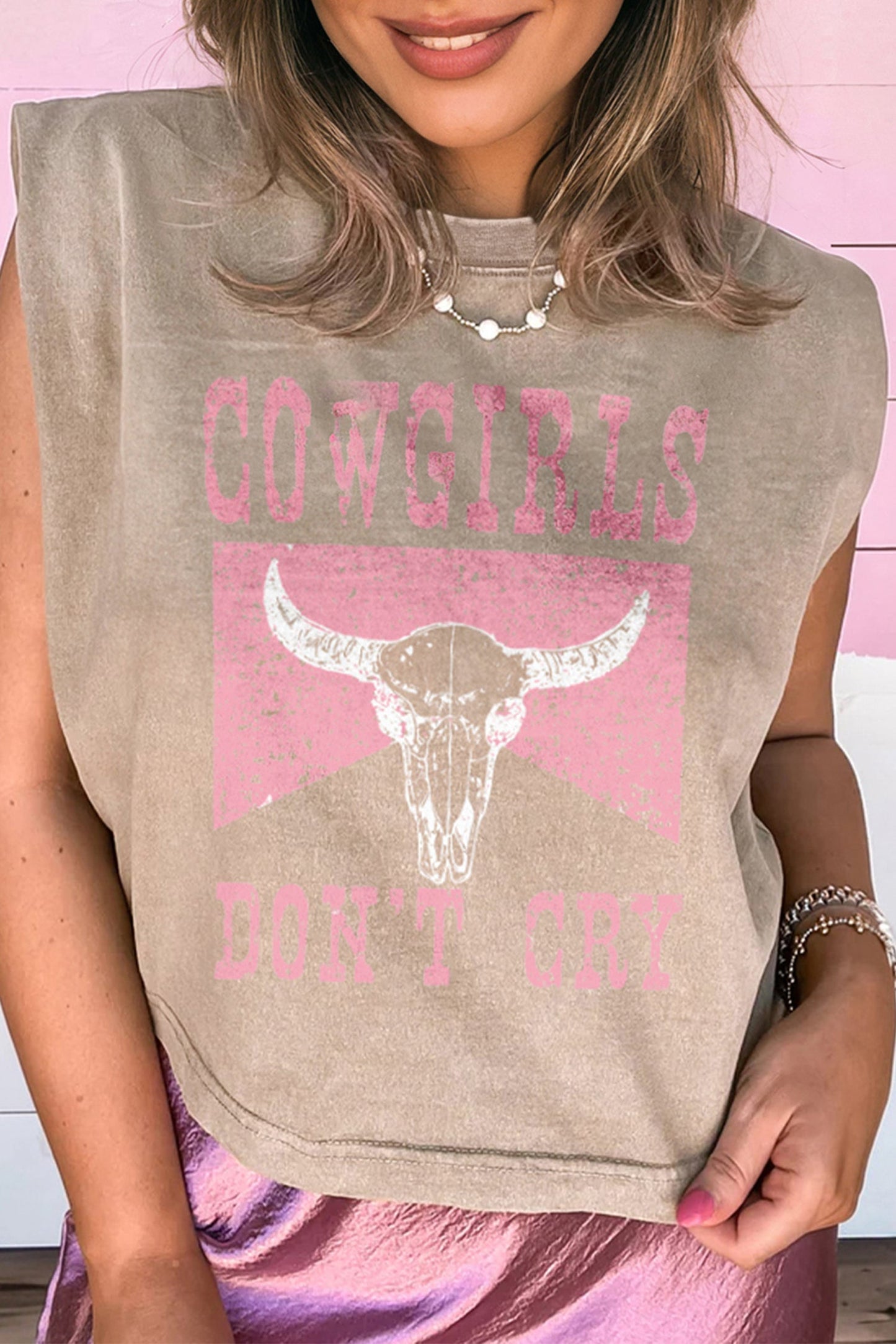 Western Cowboy & Beer Graphic Tank Top