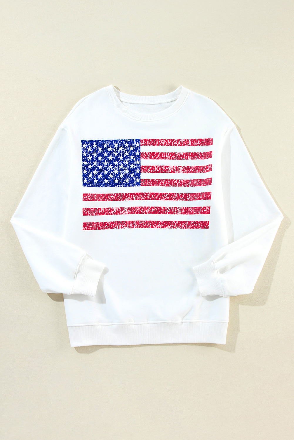 American Flag Graphic Drop Shoulder Sweatshirt