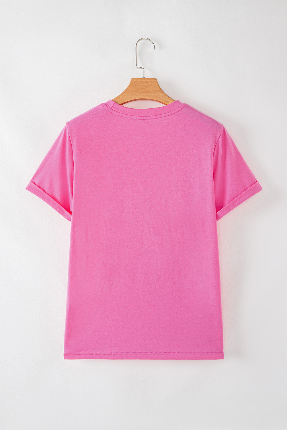 Solid Short Sleeve Crew Neck Tee