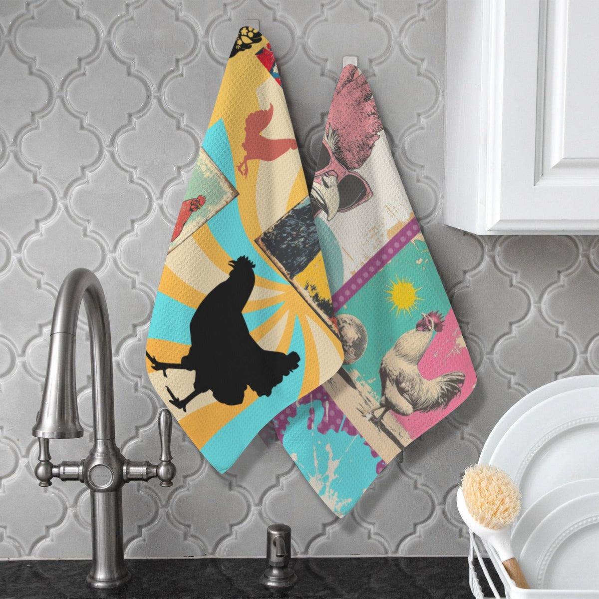 Baha Ranch Set of 2 Chicken Days Kitchen Towels Made in America