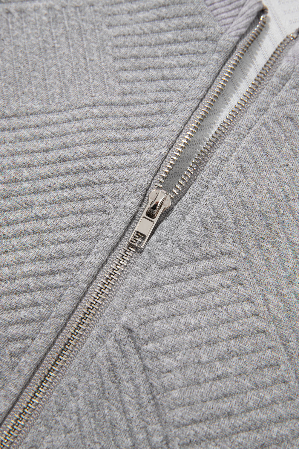 Textured Half-Zip Long Sleeve Sweatshirt